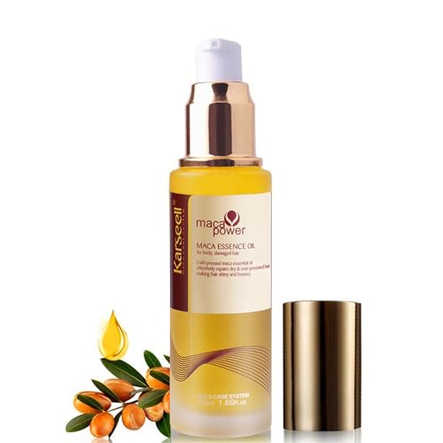 Karseell Óleo de cabelo má essência, colagénio óleo cabelo reparação profunda óleo de argão para o cabelo seco e danificado, pele, 50 ml