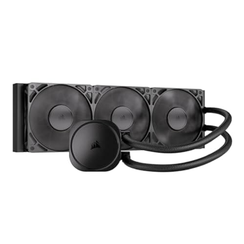 CORSAIR Nautilus 360 RS Refrigeração líquida da CPU, 360 mm AIO - baixo nível de ruído, conexão direta à placa base, Intel LGA 1851/1700, AMD AM5/AM4, 3X RS120 ventoinhas incluídas, Preto