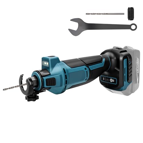 Fresadora para pladur, ferramentas de placa, fresadora de corte a bateria, 32000 rpm, 3 velocidades de 20000/25000/3000 rpm, Tope de profundidade, para cortes rápidos em padur (sem bateria nem