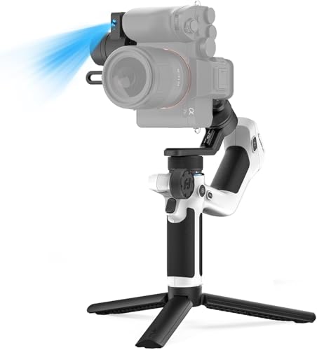 FeiyuTech Feiyu SCORP Mini 2 - Cardan estabilizador tudo em 1 para câmaras sem espelho, GoPro e Smartphones, cardan portátil de 3 eixos com rastreamento de AI, ecrã táctil e cabo integrado