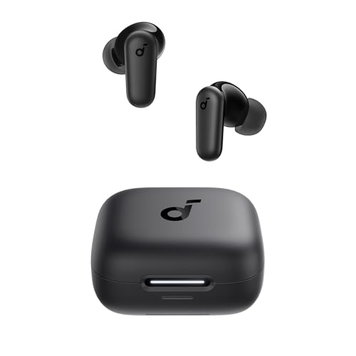 Soundcore P30i Auriculares sem fios Bluetooth com cancelamento de ruído da Anker, cancelamento de ruído potente e inteligente, graves potentes, 45 horas, estojo 2 em 1 e suporte para o telemóvel, IP54