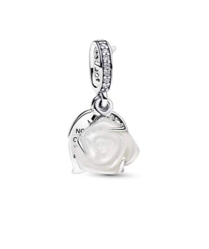 GHMIOU Charm - Missangas de prata de lei 925 com contas de desenhos animados de prata de lei 925, prata esterlina