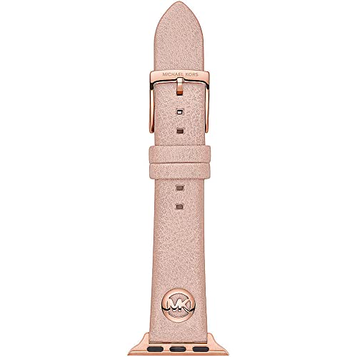Michael Kors Correa de piel o PVC para mujer, compatible con Apple Watch de 38 mm/40 mm/41 mm