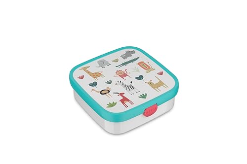 Mepal - Lancheira Bento Grande Campus - Bento Box para crianças, inclui 2 caixas removíveis e garfo - as caixas Bento são adequadas para micro-ondas, 2 x 200 1250 ml - Animal Friends