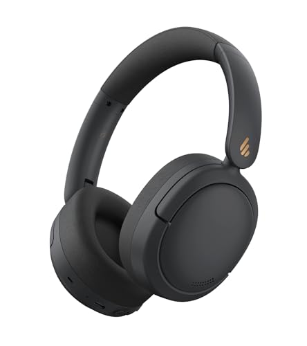 Edifier W800BT Pro Auriculares com cancelamento ativo de ruído híbridos, Bluetooth 5.4, áudio Hi-Res, redução de ruído de chamadas AI, 45 horas de automonomia, carregamento rápido, dobrável - preto