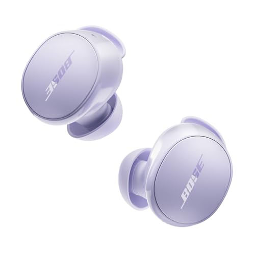 Bose QuietComfort Earbuds True Wireless, auriculares com Bluetooth com cancelamento de ruído ativo e microfone, tecnologia Deep Bass e classificação IPX4, até 8,5 horas de autonomia, lilás claro