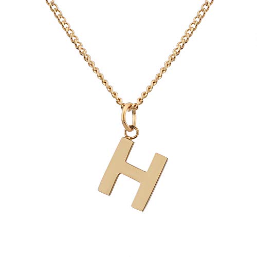 GD GOOD.designs EST. 2015 Corrente com letras de ouro de 18 quilates - corrente de ouro para senhoras com pendente de A a Z corrente de letras iniciais