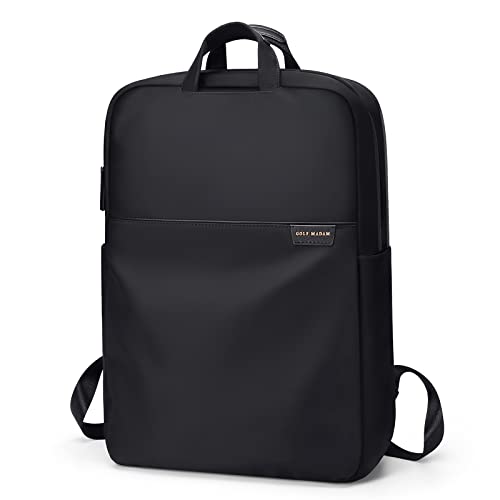 GOLF SUPAGS Mochila portátil mulher 15,6 polegadas, mochila de mulher anti-roubo com compartimento para computador para universidade escolar cabine avião viagem trabalho negócios professora, preto