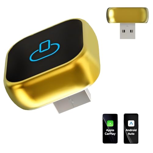 ALKEUR Carplay sem fios e Android Auto sem fios Stick, adaptador 2 em 1, converta AA/Carplay com cabo Wireless para carros com Carplay, para iOS 10 e Android 11, USB C/A