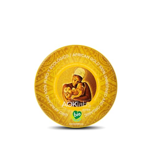 AOKlabs - Manteiga de Karite pura, ouro africano - sem refinar, 100% pura, ecológica, sem aditivos - hidratada, regenera e reparação pele e cabelo (200 ml)