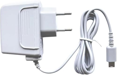 Caremore - Carregador para Nintendo 3DS/3DS XL, 2DS, DSi/DSi XL, New 3DS - adaptador de alimentação portátil para recarga de consolas de jogos, 1,1 m (cinzento)