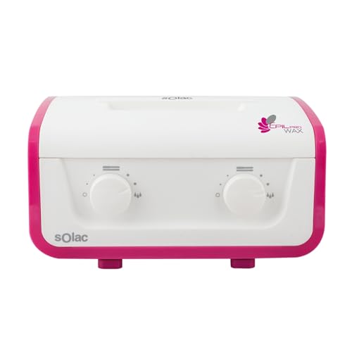 Solac - Aquecedor de cera profissional DC7502 Epil Pro Wax 325W | Cubeta dupla | filtro reutilizável | termos independentes, zonas íntimas e faciais, sem bandas, todos os tipos de cera | branco