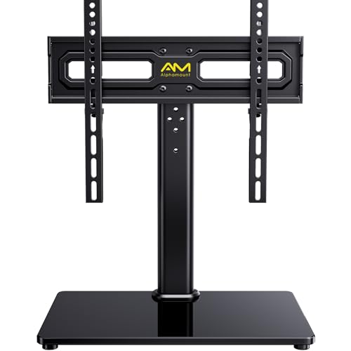 Suporte giratório para TV mesa universal para TV LCD LED OLED de 32 a 60 polegadas, suporte para pés de altura ajustável, máximo de 40 kg, VESA máximo. 400 x 400 mm