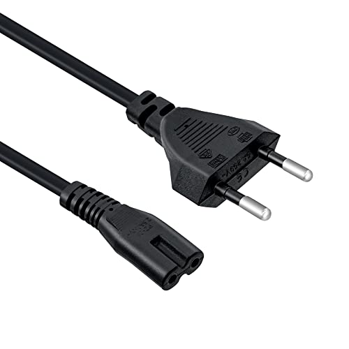 Mcbazel Cabo de alimentação de 3 m com Euro IEC C7 cabo de alimentação adequado para PS5/PS4/ PS3/ Xbox Series X/S