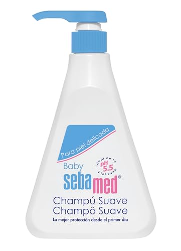 Sebamed Baby champô suave 500 ml, limpeza suave para o couro cabeludo delicado e cabelo fino do bebé