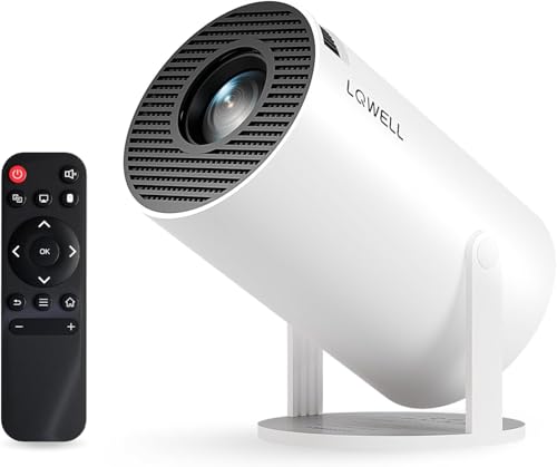 LQWELL Miniprojetor HY300 Pro, compatível com 4K 1080P, com Android 11, WiFi 6, Bluetooth 5.0, compatível com Airplay e Miracast, para Android/iPhone/PC/Mac/Switch