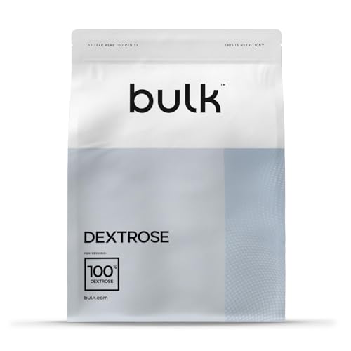 Bulk Dextrosa, hidratos de carbono em pó, D-glucose, 2,5 kg, 100 doses