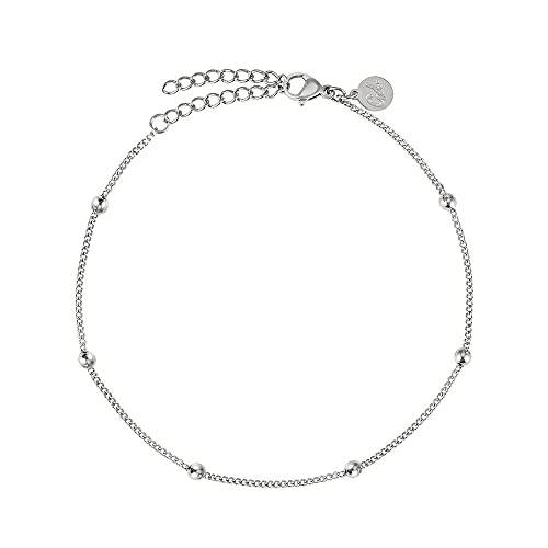 Pulseira de amizade para 2 com pulseira de coração em ouro - prata ou ouro rosa I presente para a melhor amiga - correntes BFF ajustáveis individualmente para duas correntes de amizade para senhoras I