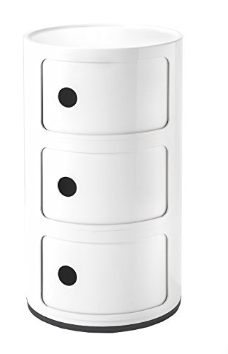 Kartell Componibili Elementos modulares, branco, 32 x 32 x 58,5 cm, 3 elementos