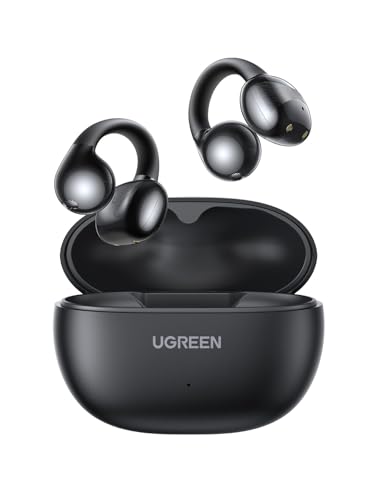 UGREEN HiTune S3 Auriculares sem fios Bluetooth 5.4, auriculares desportivos abertos com clipe e cancelamento de ruído ENC, reprodução 30H, carregamento rápido USB-C, Hi-Fi, IPX5 impermeável, preto