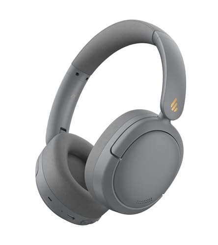 Edifier W800BT Pro Auriculares com cancelamento ativo de ruído híbridos, Bluetooth 5.4, áudio Hi-Res, redução de ruído de chamadas AI, 45 horas de automonomia, carregamento rápido, dobrável - cinzento