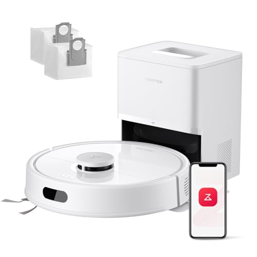 roborock Q7 L5 Set Robot aspirador e esfregona de 8000 Pa, 7 Weeks auto-esvaziamento, sistema duplo anti-embaraços, navegação PreciSense LiDAR, pisos duros, tapetes e pelo de animais de estimação