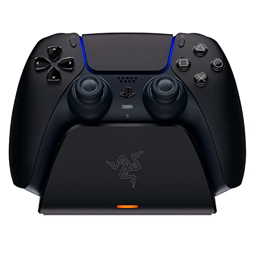 Razer Universal Quick Charging Stand - para o comando DualSense da PlayStation 5 (carregamento rápido, design de suporte curvo, alimentação USB, navegação com uma mão) preto Midnight