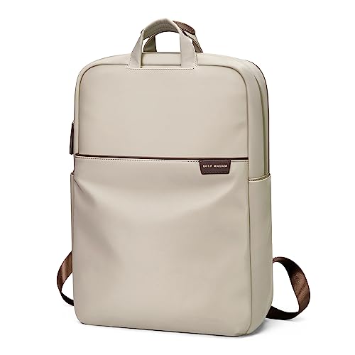 GOLF SUPAGS Mochila de viagem, mochila de mulher, mochila escolar universidades para computador portátil de até 13,3 polegadas, mochila de negócios professor de trabalho, casual, damasco