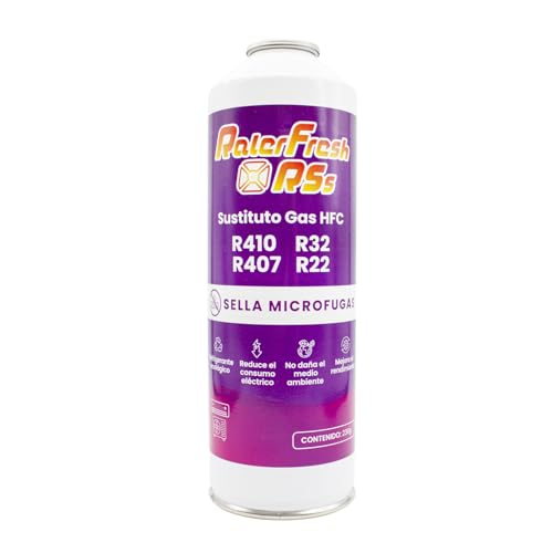 Gas Refrigerante Ralerfresh RS substituto de gás R410, R32, R407 e R22 recarga de gás refrigerante orgânico para ar condicionado Split ecológico eficiente recarga rápida (garrafa RSs)