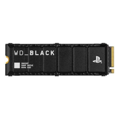 WD_BLACK SN850P 1TB, NVMe M.2 SSD ampliação de armazenamento com licença oficial para consolas PS5, até 7300 MB/s, com dissipador térmico