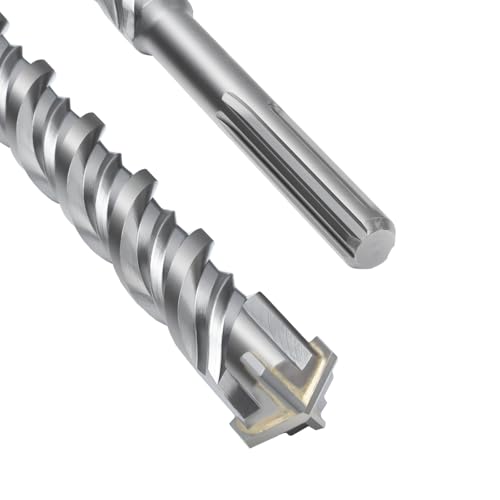 Broca SDS Max de 35 x 460 mm, para betão com 4 cortes de metal duro e hélice dupla, para betão, pedra natural