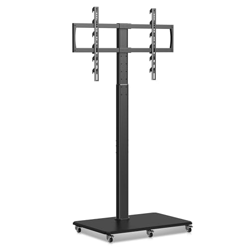 XINLEI Suporte de TV de rolo com rodas, altura ajustável, para ecrãs planos de 42 a 70 polegadas com até 40 kg. Máx. VESA 600 x 400 mm