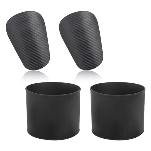 Caneleiras futebol criança - 1 par suportes de silicone e 1 par mini caneleiras pequenas para homem, mulher, meninos e meninas