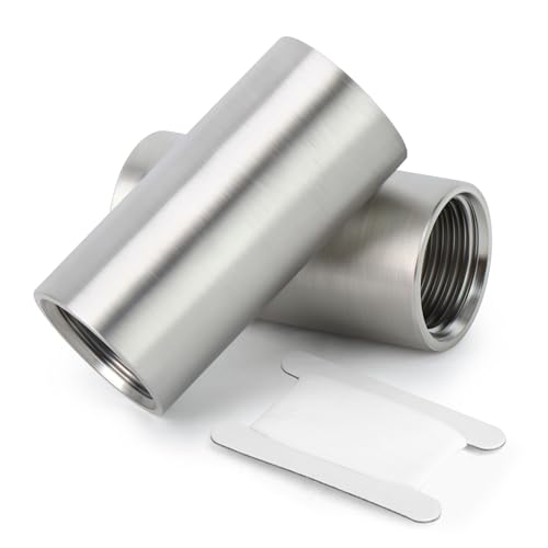 ERGAOBOY 2 peças 50 mm 1/4" feminino x 1/4" fêmea BSP tubo fundido 304 acessórios de tubos de aço inoxidável