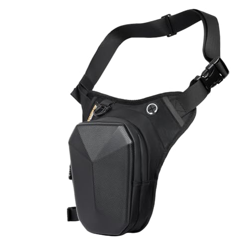 Gutriff Bolsa de perna com alças ajustáveis para homens e mulheres, coxa e bolsa desportiva para corrida, equitação, motocicleta, desporto, trabalho, Preto531, Talla única, Casual