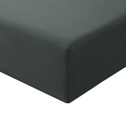 RUIKASI Lençol-capa 90 x 190 ajustáveis, lençol-capa 90 x 190 cm, microfibra, lençol-capa para cama de 90, extra macio e respirável, com banda elástica, lençol de cama cinzento-escuro