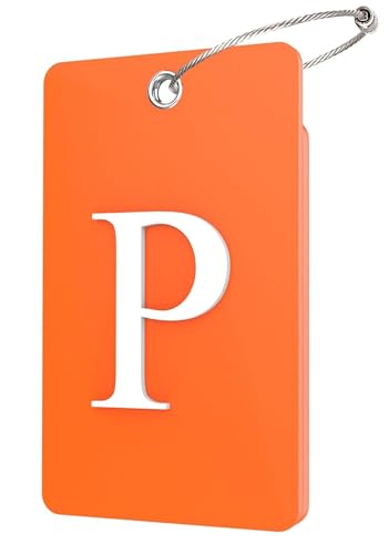 Lammcou Etiqueta de bagagem para viagens aéreas, etiqueta de borracha personalizada com cartão de direção e cabo de aço inoxidável, Luggage Tags Suitcases Labels (laranja, P)