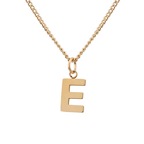 GD GOOD.designs EST. 2015 Corrente com letras de ouro de 18 quilates - corrente de ouro para senhoras com pendente de A a Z corrente de letras iniciais