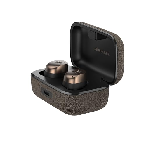 Sennheiser MOMENTUM True Wireless 4 auriculares inteligentes - Bluetooth 5.4, som nítido, design confortável, 30 horas de autonomia e cancelamento de ruído ativo adaptativo - preto cobre