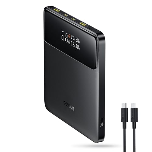 Baseus Powerbank, 20000 mAh 100 W PD Slim bateria externa QC 4.0 carregador rápido, Blade H1 USB C para portáteis MacBook iPad, iPhone 16 15 Pro MAX, Samsung Galaxy S24 Ultra, Steam Deck, 2024 Ver.
