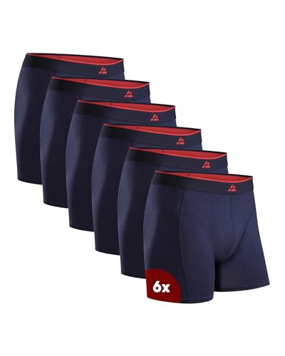 DANISH ENDURANCE Cuecas homem boxer de bambu, com ou sem bolso, macias e elásticas, 6 pacotes - boxers para homem, roupa interior