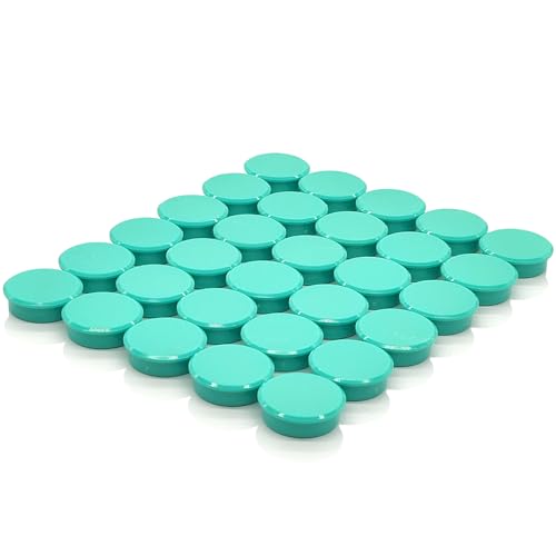 ZDZBLX 30 Ímanes fortes para frigorífico, ardósia e escritório, resistentes, bonitos e redondos, para mapa e sala de aula (verde)