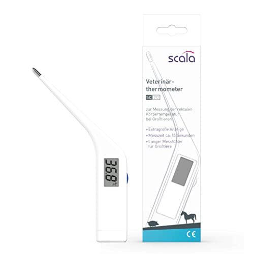 Scala SC 212 Termómetro veterinário, branco para animais grandes