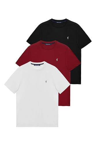 Polo Club Camisetas Hombre 100% Algodón Casual - T-Shirt Cuello Redondo