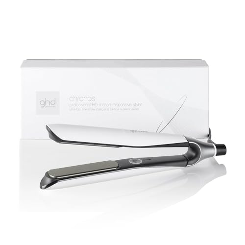 ghd Chronos - alisador de cabelo profissional, lisos, caracóis e ondas de alta definição, 3 vezes mais rápido, tecnologia HD motion-responsive, temperatura ideal de penteado 185ºC