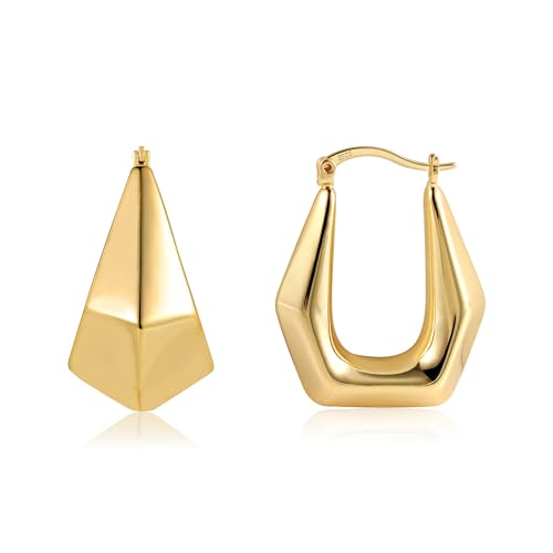 ASH'S CHOICE Brincos mulher prateada, brincos aros pequenos de prata 925 para mulher, banhado a 14 K brincos dourados mulher de aro pequenos, minimalistas brincos de argola prata mulher