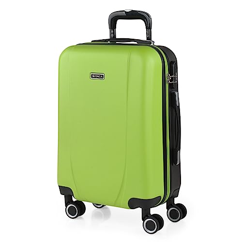 Itaca, Malas de viagem rígidas, 4 rodas, carrinho ABS, pequena cabine média e grande, XL, prática, confortável, leve e resistente, qualidade, marca e design, conjunto, Ryanair, baixo custo Tiber Abs 40.0liters