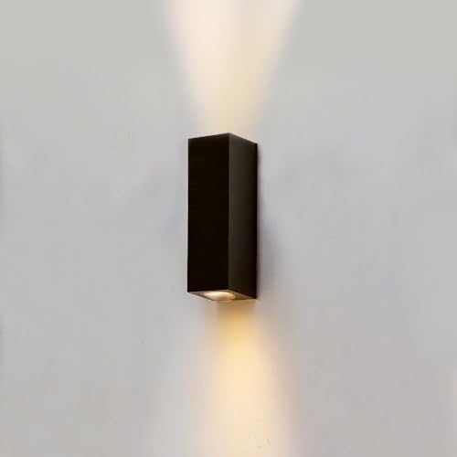 M Ledme Aplique de parede LED Falcon 6 W para exteriores, luz quente 3000 K, impermeável IP54, candeeiro moderno para jardim, pátio e terraço