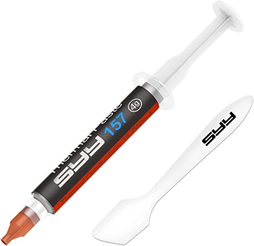 SYY Pasta térmica, 4 g Thermal Paste nova atualização fácil de aplicar da CPU para IC/processador/CPU/todos os refrigeradores com material de interface térmica