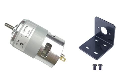 CHANCS Motor de alta potência e baixo ruído 775 DC 12 V/24 V 14500 RPM 29000 RPM com suporte base fixa para cortar madeira